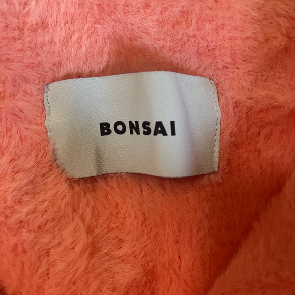 BONSAI brushed rib knit polo UNISEX peach - Picture 2 of 6
